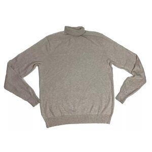Grand Frank Stockholm Mens Sz XL Turtleneck Sweater Beige Cotton Cashmere